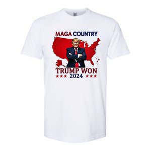 Maga Country Trump Won 2024 Election President 47th Softstyle CVC T-Shirt