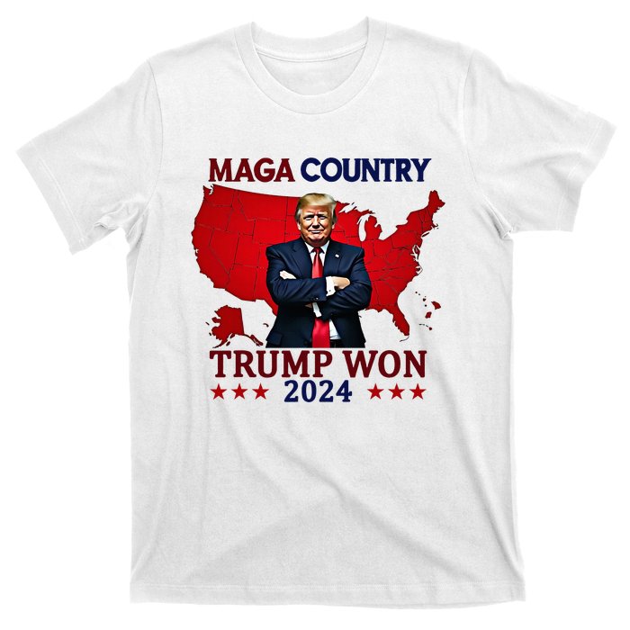 Maga Country Trump Won 2024 Election President 47th T-Shirt