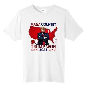 Maga Country Trump Won 2024 Election President 47th Tall Fusion ChromaSoft Performance T-Shirt