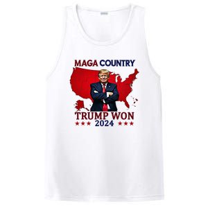 Maga Country Trump Won 2024 Election President 47th PosiCharge Competitor Tank