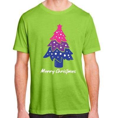 Merry Christmas Tree Bisexual Pajama Lgbtgiftq Bi Pride Xgiftmas Cool Gift Adult ChromaSoft Performance T-Shirt