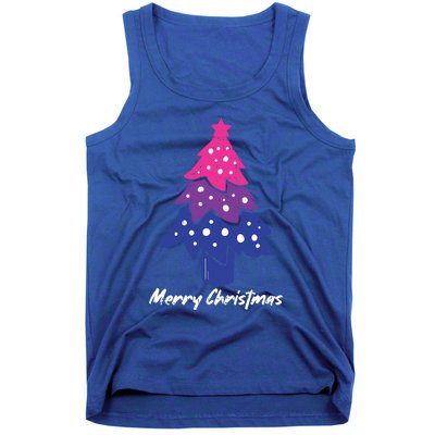 Merry Christmas Tree Bisexual Pajama Lgbtgiftq Bi Pride Xgiftmas Cool Gift Tank Top