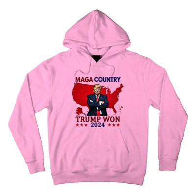 Maga Country Trump Won 2024 Election President 47th Hoodie