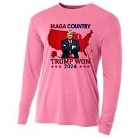 Maga Country Trump Won 2024 Election President 47th Cooling Performance Long Sleeve Crew