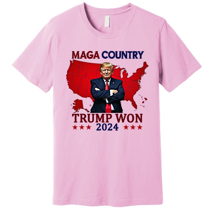 Maga Country Trump Won 2024 Election President 47th Premium T-Shirt