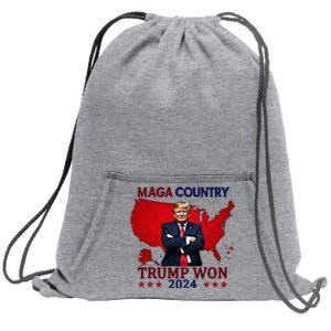 Maga Country Trump Won 2024 Election President 47th Sweatshirt Cinch Pack Bag