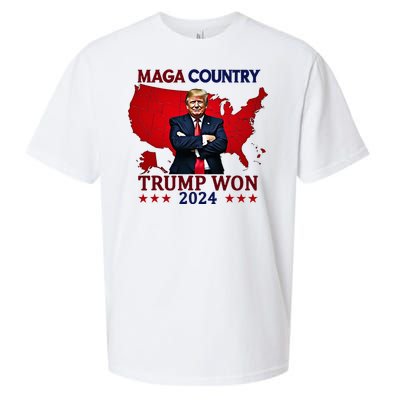 Maga Country Trump Won 2024 Election President 47th Sueded Cloud Jersey T-Shirt