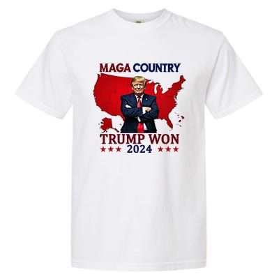 Maga Country Trump Won 2024 Election President 47th Garment-Dyed Heavyweight T-Shirt