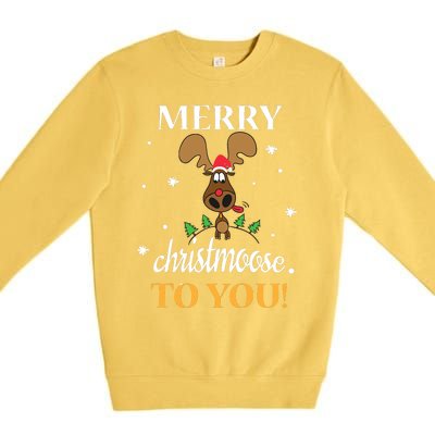 Merry Christmoose To You Moose Lovers Christmas Gift Premium Crewneck Sweatshirt