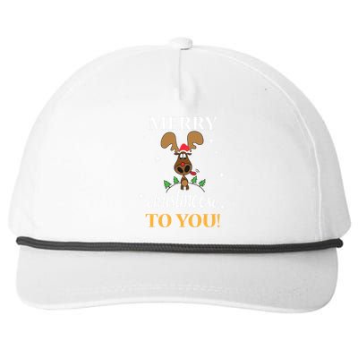 Merry Christmoose To You Moose Lovers Christmas Gift Snapback Five-Panel Rope Hat