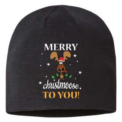 Merry Christmoose To You Moose Lovers Christmas Gift Sustainable Beanie