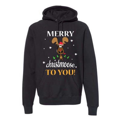 Merry Christmoose To You Moose Lovers Christmas Gift Premium Hoodie