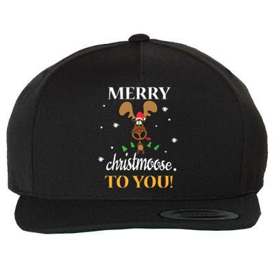 Merry Christmoose To You Moose Lovers Christmas Gift Wool Snapback Cap