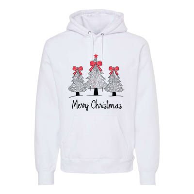 Merry Christmas Tree Pine Holiday Season Premium Hoodie