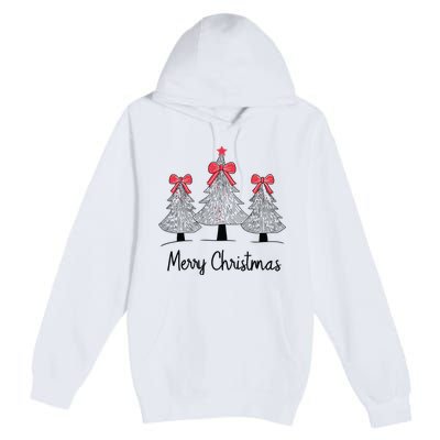 Merry Christmas Tree Pine Holiday Season Premium Pullover Hoodie