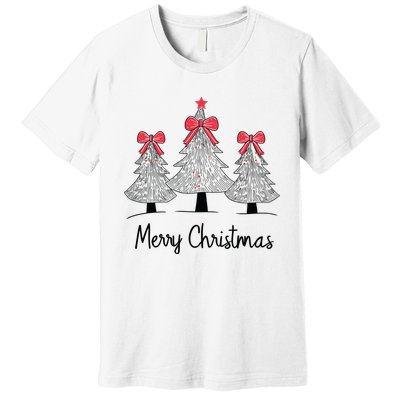 Merry Christmas Tree Pine Holiday Season Premium T-Shirt