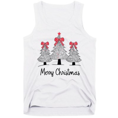 Merry Christmas Tree Pine Holiday Season Tank Top