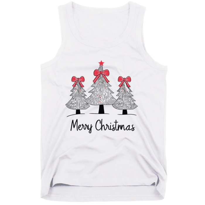 Merry Christmas Tree Pine Holiday Season Tank Top