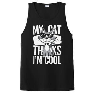 My Cat Thinks IM Cool Funny Pet Design PosiCharge Competitor Tank