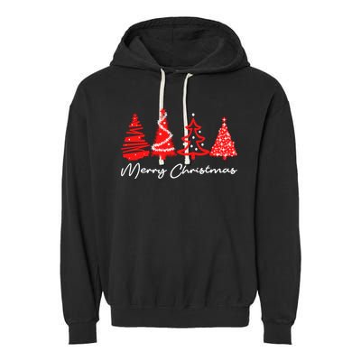 Merry Chirstmas Tree Garment-Dyed Fleece Hoodie