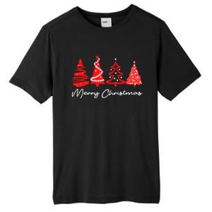 Merry Chirstmas Tree Tall Fusion ChromaSoft Performance T-Shirt