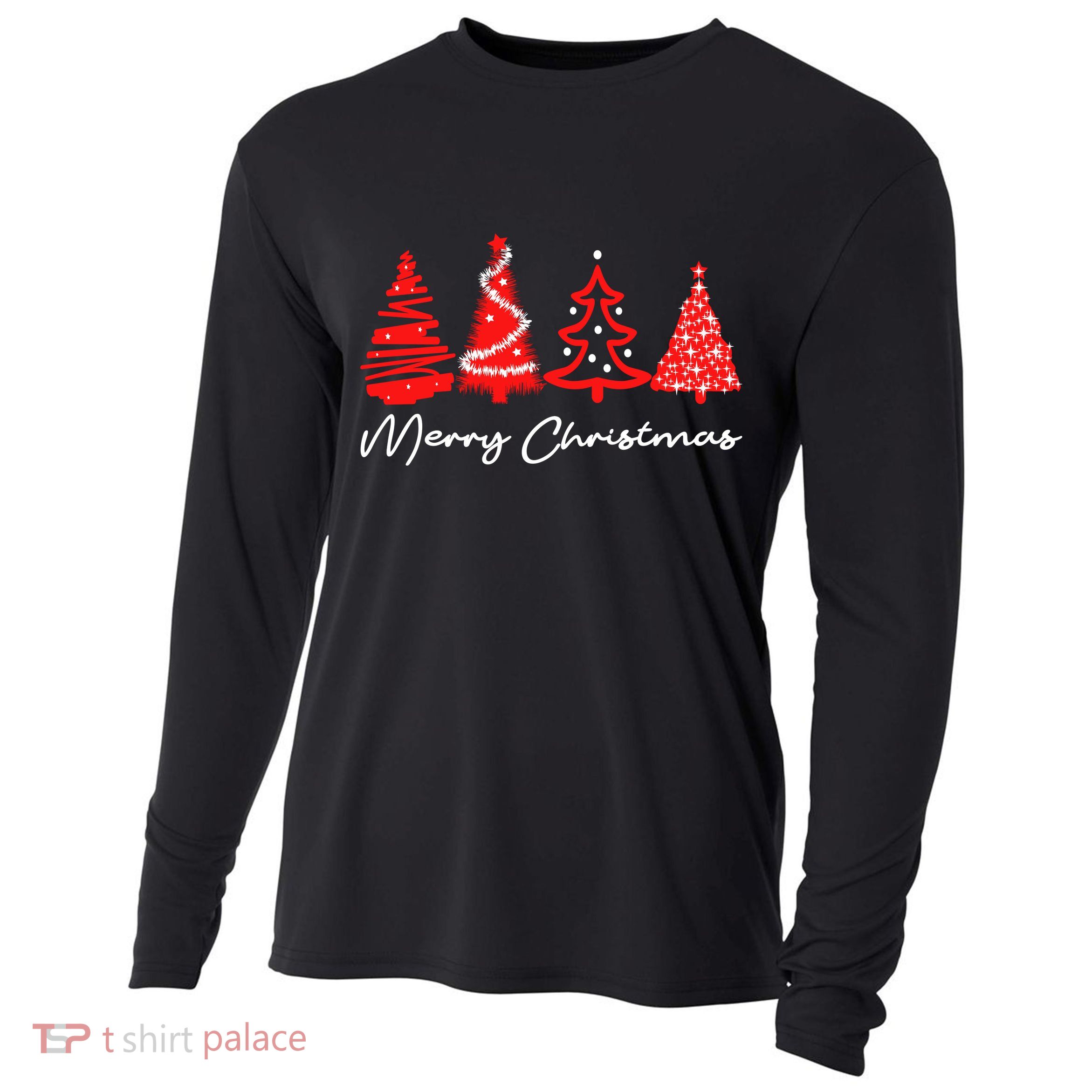 Merry Chirstmas Tree Cooling Performance Long Sleeve Crew