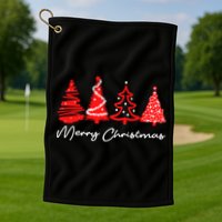 Merry Chirstmas Tree Golf Towel