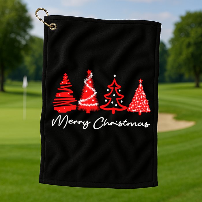 Merry Chirstmas Tree Golf Towel