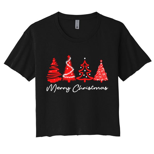 Merry Chirstmas Tree Crop Top