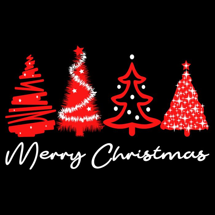 Merry Chirstmas Tree Cropped Pullover Crew