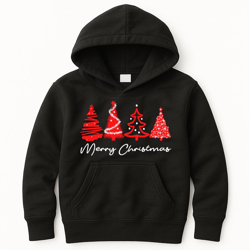 Merry Chirstmas Tree Kids Hoodie
