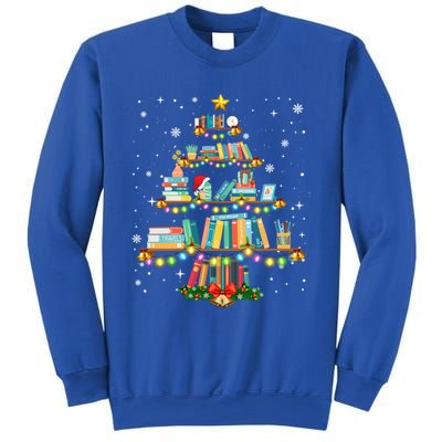 Merry Christmas Tree Gift Love Reading Books Librarian Nerd Funny Gift Sweatshirt