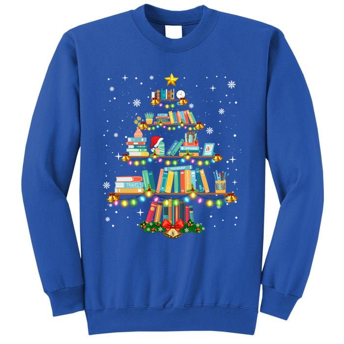 Merry Christmas Tree Gift Love Reading Books Librarian Nerd Funny Gift Sweatshirt