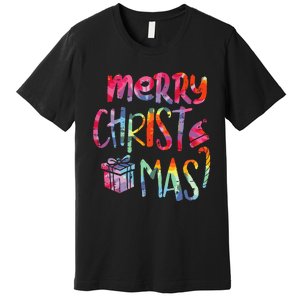 Merry Christmas Tie Dye Xmas Holiday Premium T-Shirt