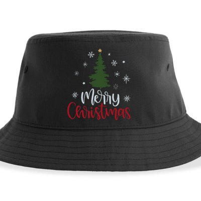 Merry Christmas Tree Christmas Sustainable Bucket Hat