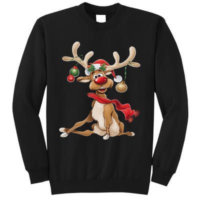 Merry Christmas T Women Gifts For Him Funny Reindeer Sweatshirt