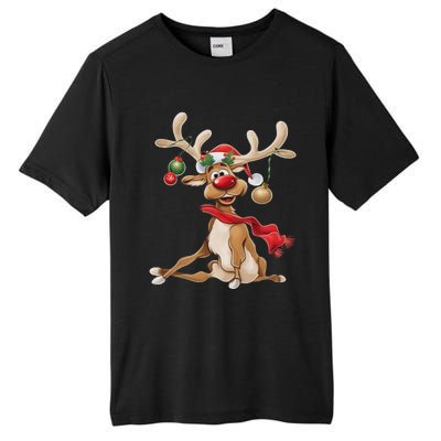 Merry Christmas T Women Gifts For Him Funny Reindeer Tall Fusion ChromaSoft Performance T-Shirt