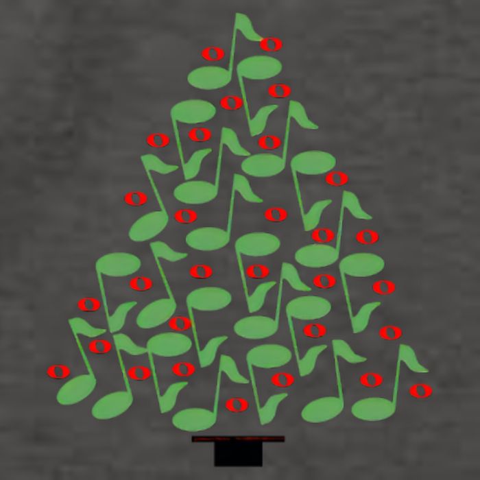 Musical Christmas Tree Vector Backpack