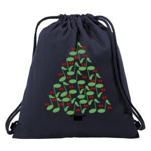 Musical Christmas Tree Drawstring Bag