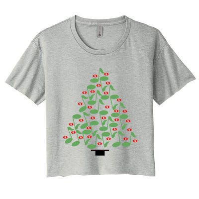 Musical Christmas Tree Women's Crop Top Tee