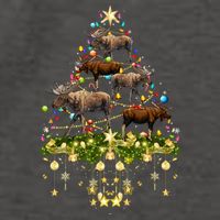 Mooses Christmas Tree Lights Holiday Moose Lover Cute Gift Vector Backpack