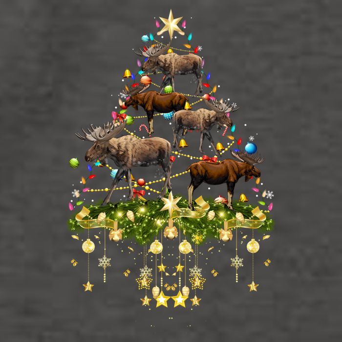 Mooses Christmas Tree Lights Holiday Moose Lover Cute Gift Vector Backpack