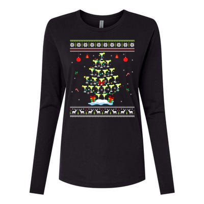 Margarita Christmas Tree Mexican Tequila Cocktail Ugly Cool Gift Womens Cotton Relaxed Long Sleeve T-Shirt