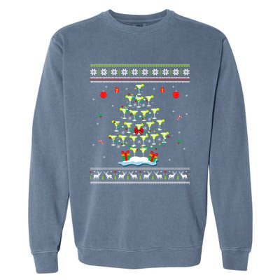 Margarita Christmas Tree Mexican Tequila Cocktail Ugly Cool Gift Garment-Dyed Sweatshirt