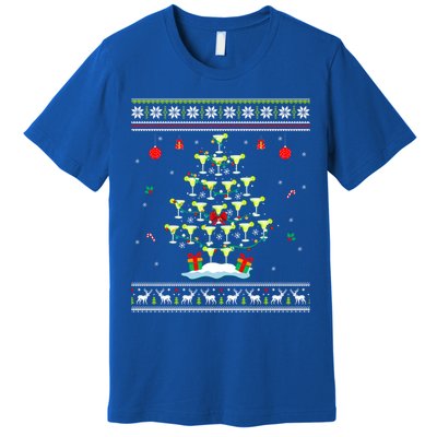 Margarita Christmas Tree Mexican Tequila Cocktail Ugly Cool Gift Premium T-Shirt