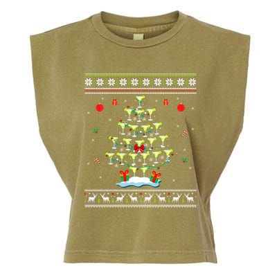 Margarita Christmas Tree Mexican Tequila Cocktail Ugly Cool Gift Garment-Dyed Women's Muscle Tee