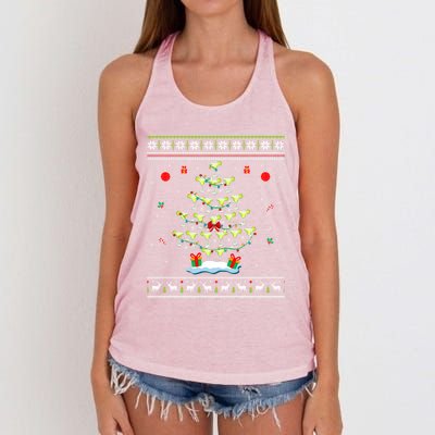 Margarita Christmas Tree Mexican Tequila Cocktail Ugly Cool Gift Women's Knotted Racerback Tank