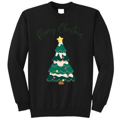 Merry Christmas Tree Christmas Santa Elf Tall Sweatshirt