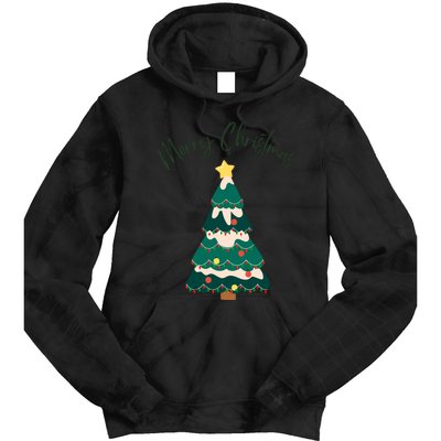 Merry Christmas Tree Christmas Santa Elf Tie Dye Hoodie