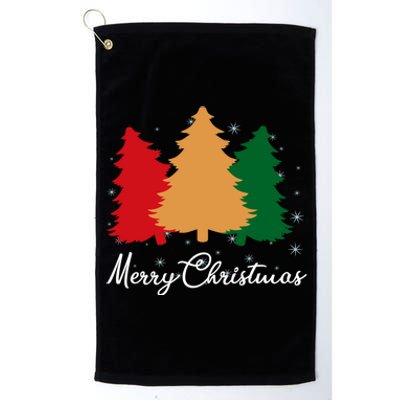 Merry Christmas Tree Family Xmas Holidays Gift Platinum Collection Golf Towel